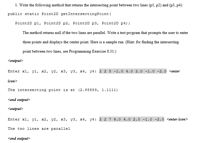 solve it in java CORRECTLY WITH CODE COMMENT 1. Write the following