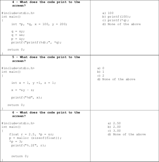 -What does the code print to the screen? a) 100 b)