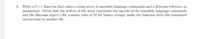C++ 3. Write a C++ function that takes a string array of