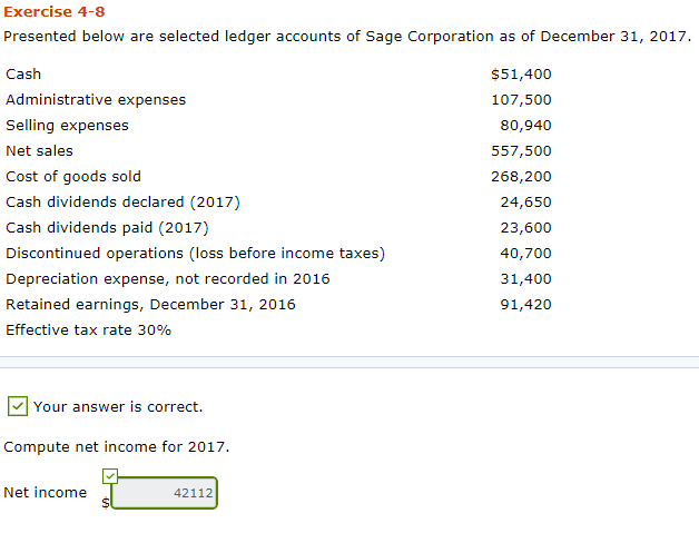  Prepare a partial income statement beginning with income from continuing operations
