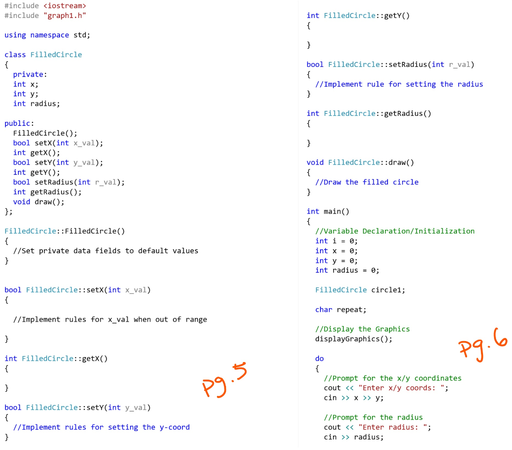 below. 2. The radius of the FilledCircle. (Valid Values are between1 and