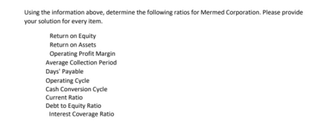 Thank you! Mermed Corporation Statement of Profit or Loss For the Year