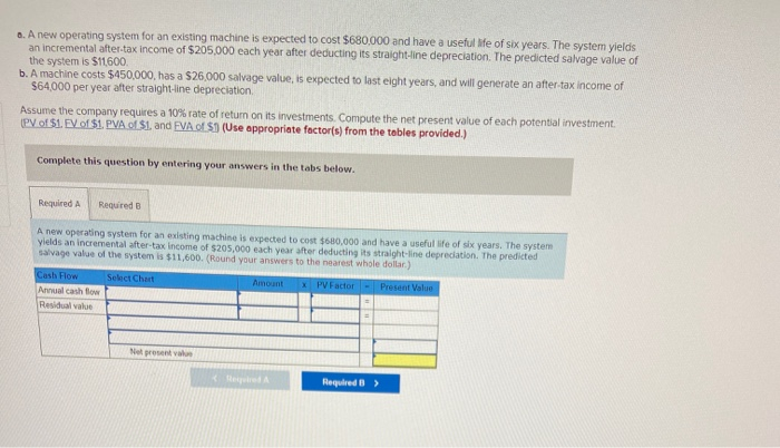  a. A new operating system for an existing machine is expected