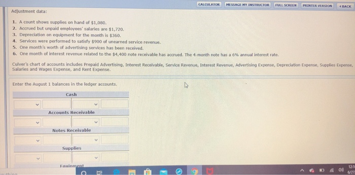 2022, the following were the account balances of Culver Repair Services. CES