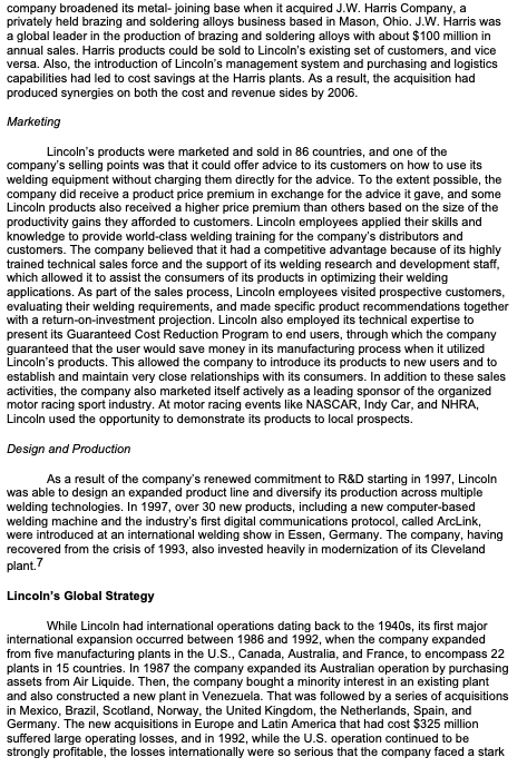 no divisions within the company). After examining this company, thoroughly prepare and