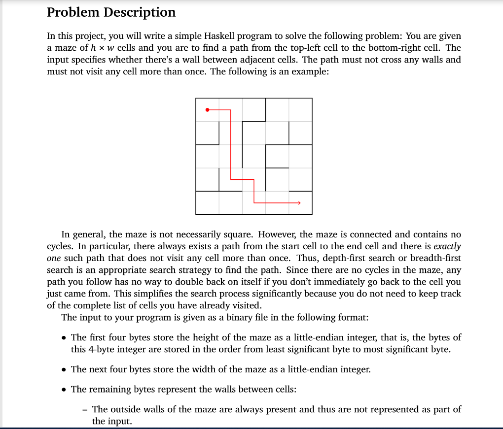 Please solve the following question using Haskell Problem Description In this project,
