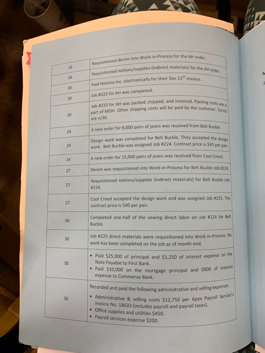 journal entries. Along with record end-of-the-year entries. Document No.3 TRANSACTIONS LIST December
