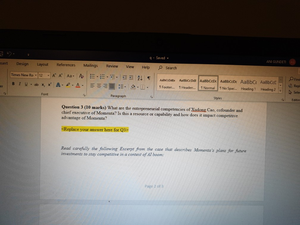 Help Search mes New Ro | 12 Tab UT ABECEDAE AaBbCcDdi AaBbcc