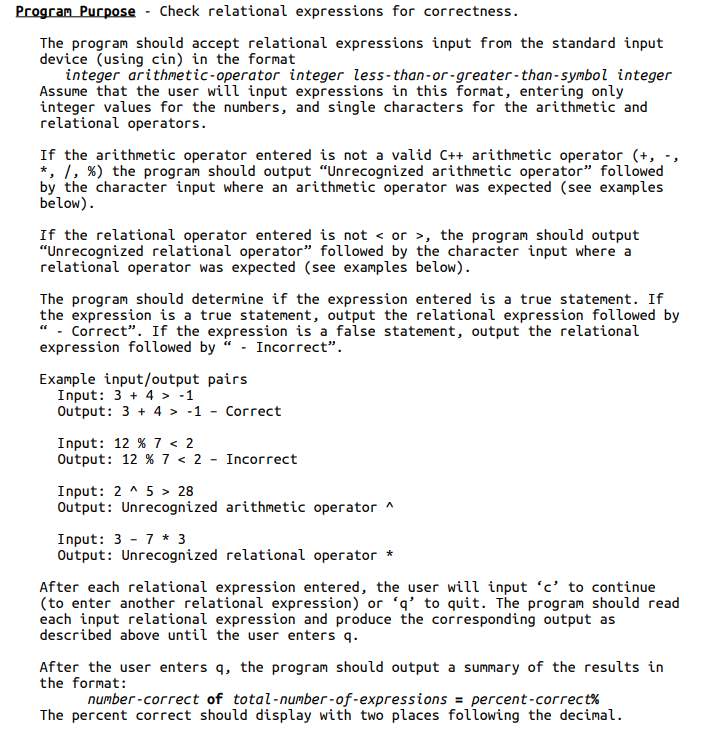 Written in C++. program1.cc checkit.cc: #include using std::ifstream; #include using std::cout;