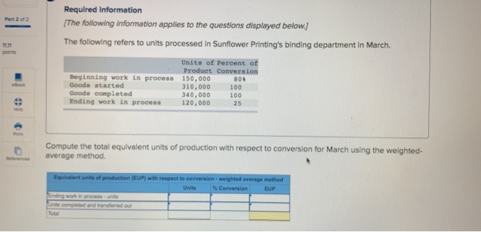 2 The following information applies to the questions displayed below. The following