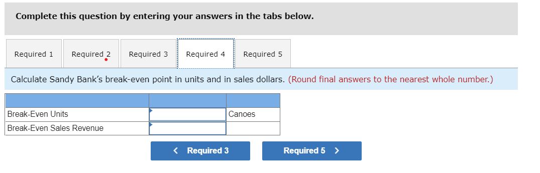canoes for $520 each. Calculate the contribution margin per canoe and the