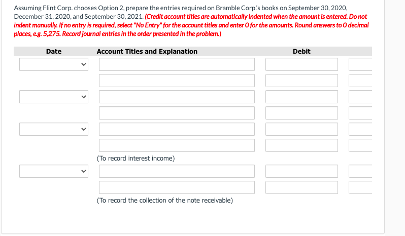 pay its $116,000 account payable to Bramble Corp.when it fell due on