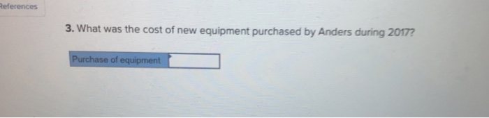 The plant assets section of the comparative balance sheets of Anders Company
