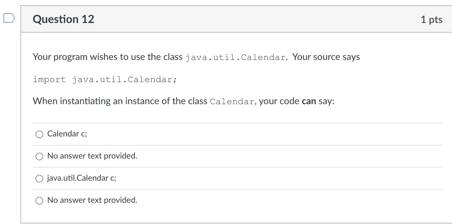 This is a Java problem. Your program wishes to use the class