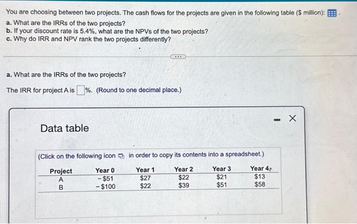  do all parts a, b, c You are choosing between two