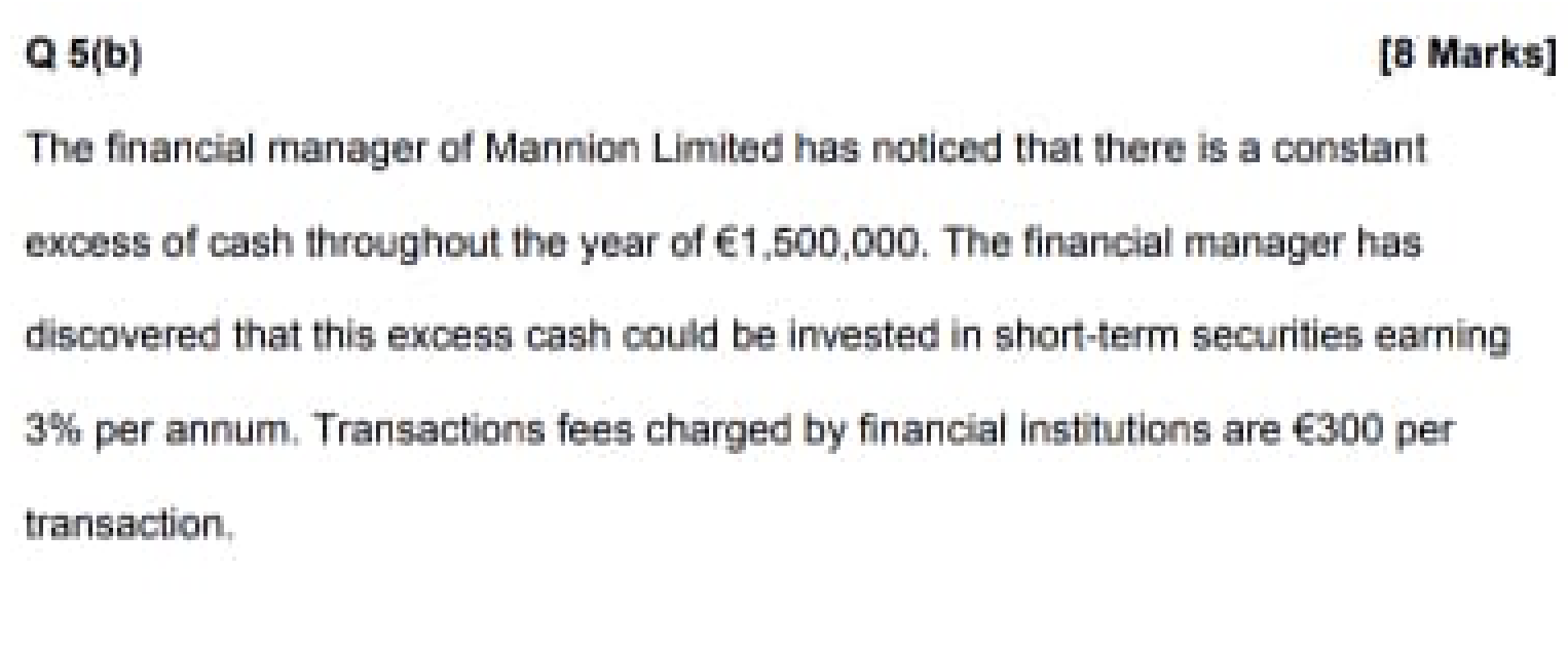 a successful manufacturer of computer accessories. The financial manager of Doyle Limited