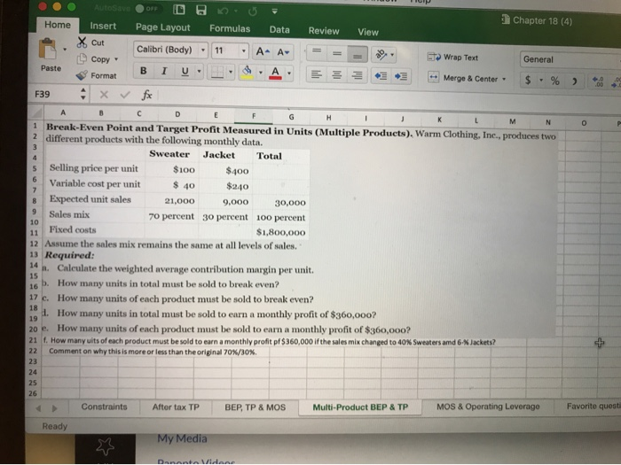  Chapter 18 (4) AutoSave " D e mo Home Insert Page