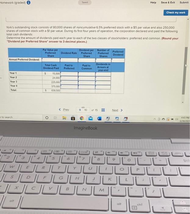  Homework (graded) Saved Help Save & Exit Submit Check my work