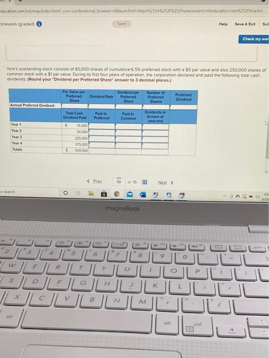 York's outstanding stock consists of 80,000 shares of noncumulative 6.5% preferred stock