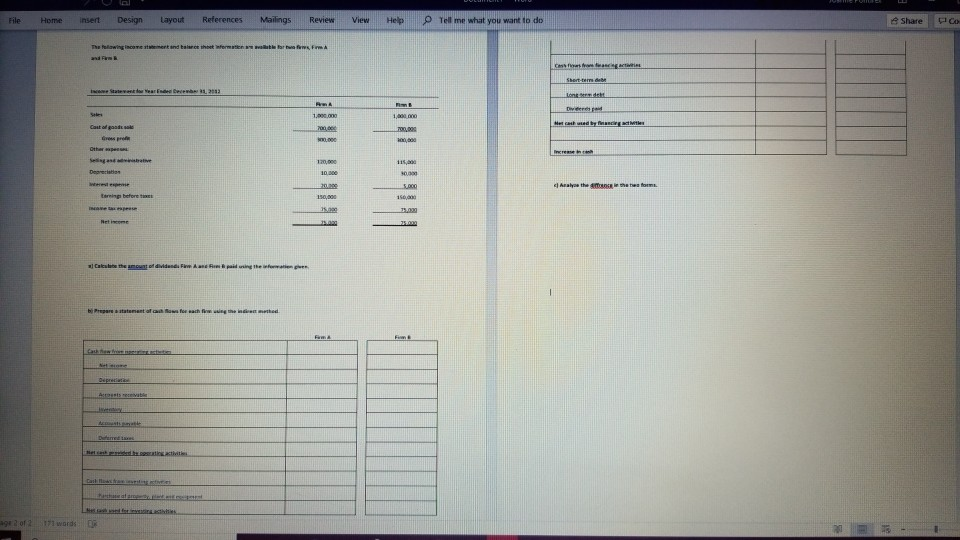 File Home insert Design Layout References Mailings Review View Help Tell