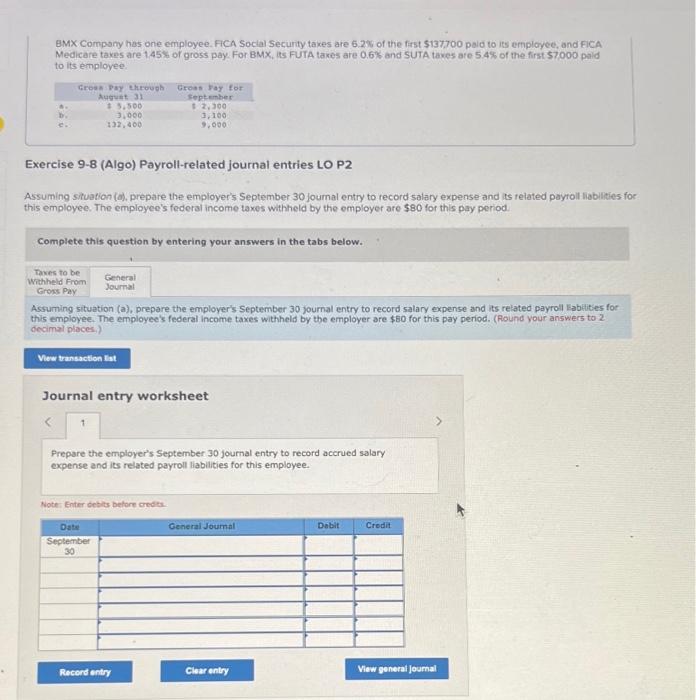 Company has one employee. FICA Social Security taxes are 6.2% of the