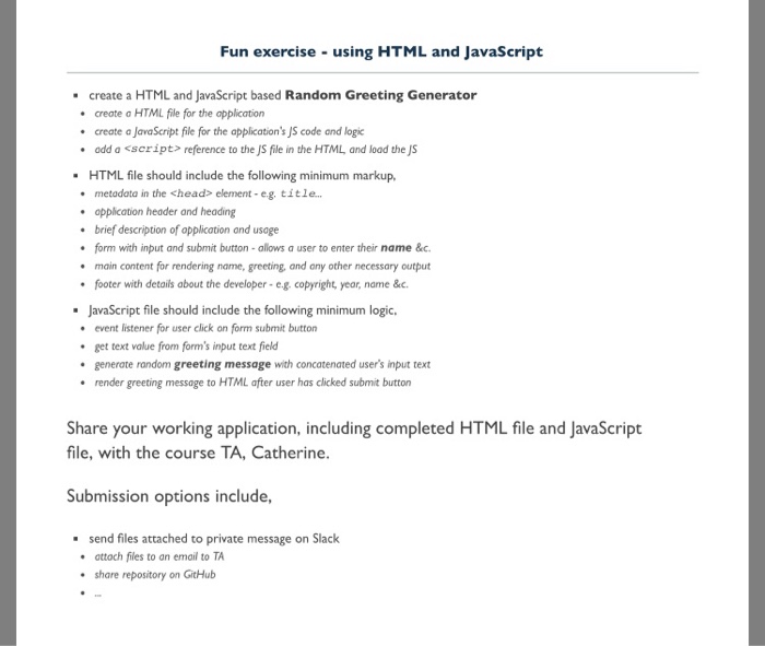  Fun exercise using HTML and JavaScript create a HTML and JavaScript