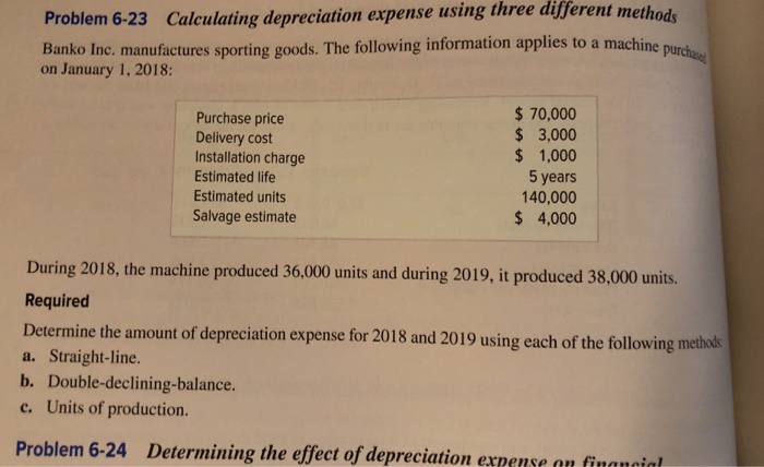  6-23 em 6-23 Calculating depreciation expense using three different methods anko