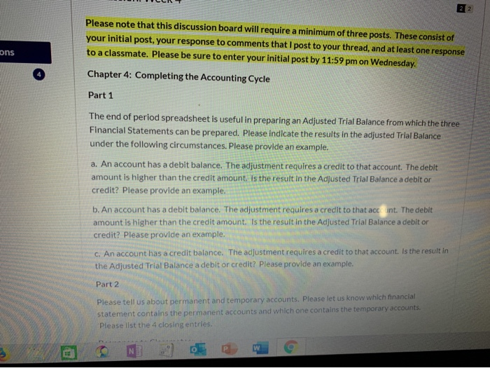  Please note that this discussion board will require a minimum of