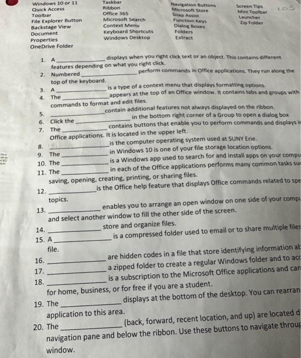 microsoft 1. A displays when you right click text or an object.