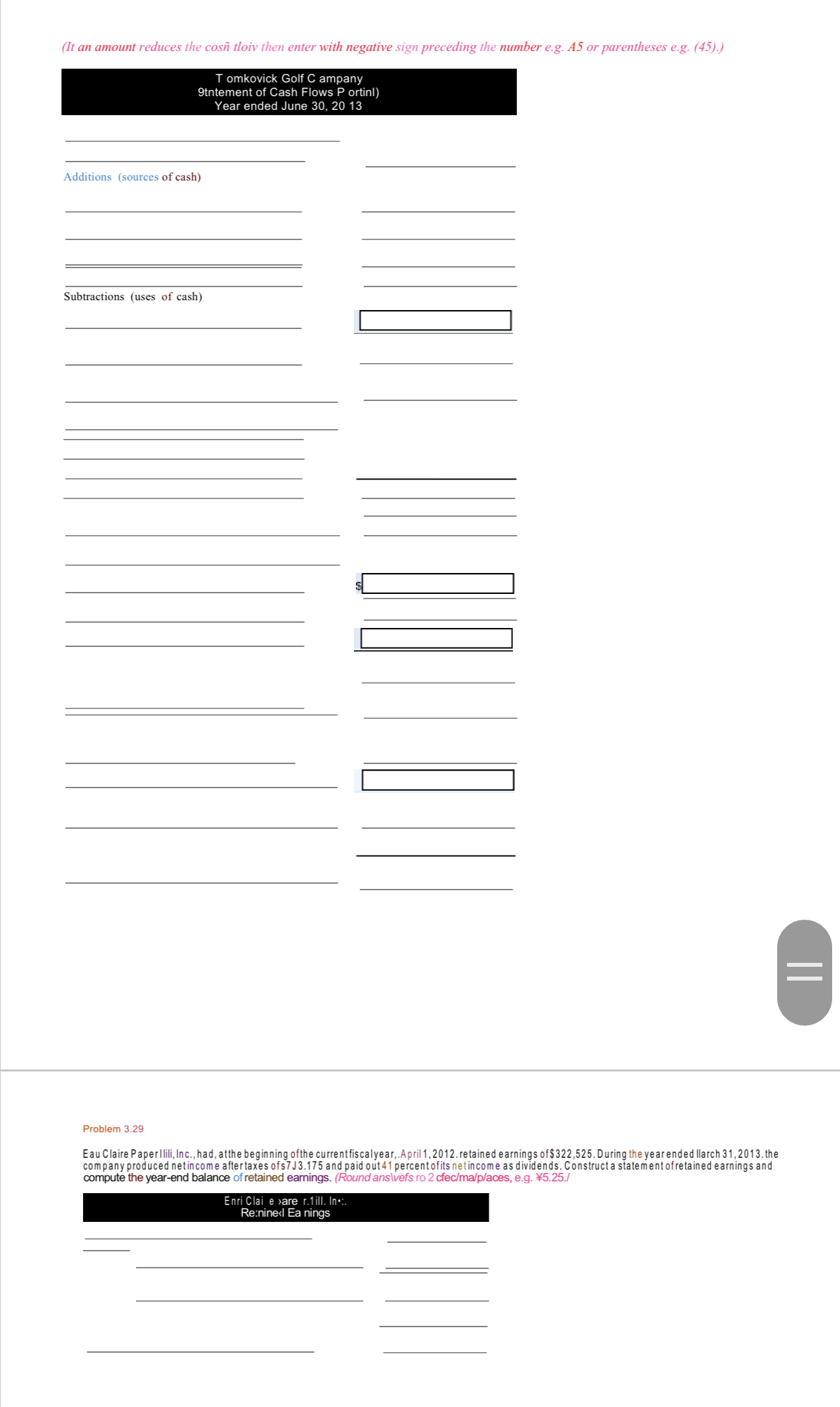 the quarter ending June 30,2013 : What is this firm's cash flow