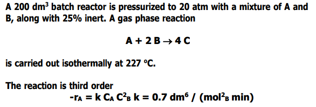  b) how does increasing or decreasing the volume affect the reactor