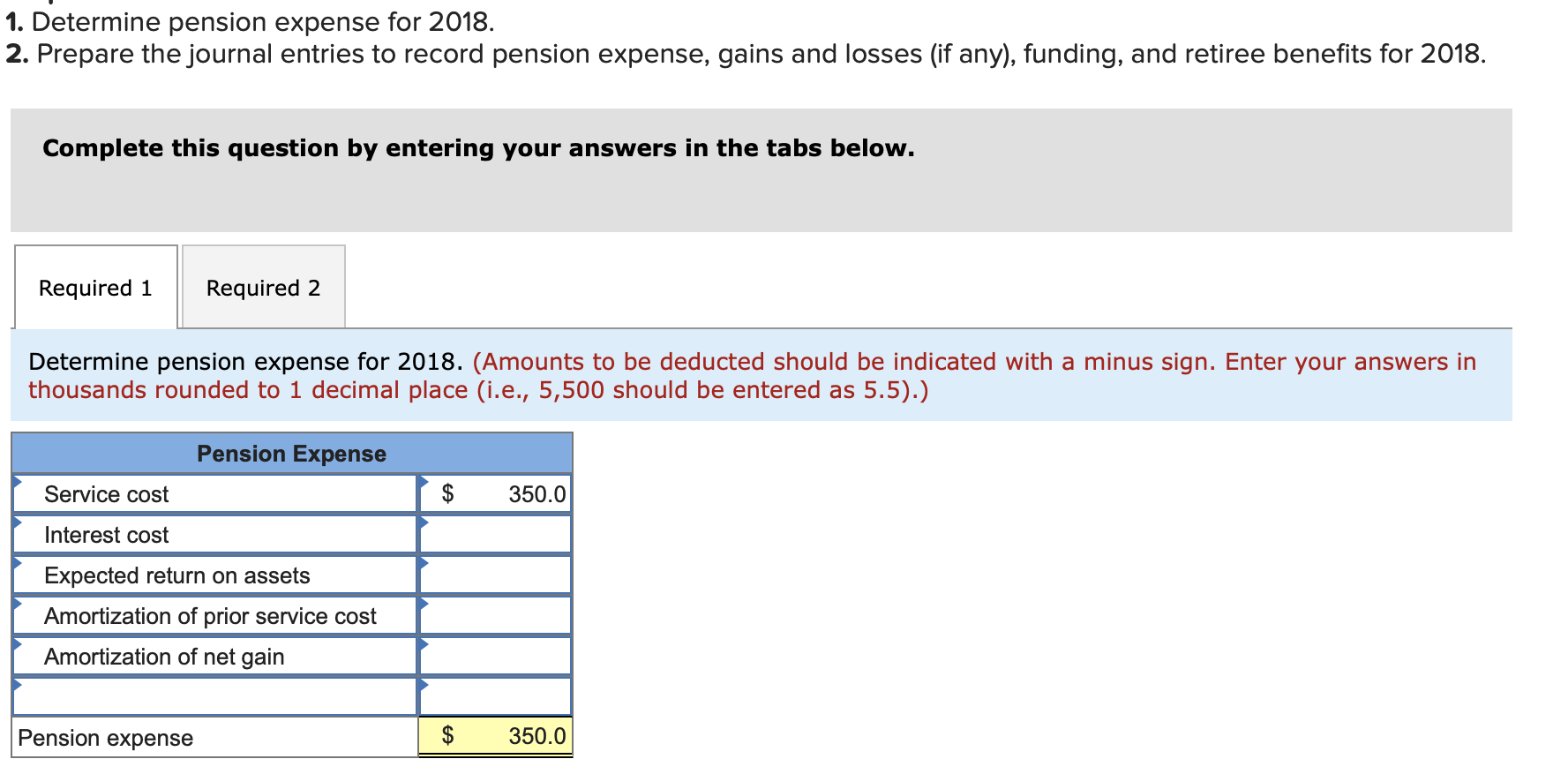 Inc. include the following: ($ in 000s) $ 350 Discount rate, 7%