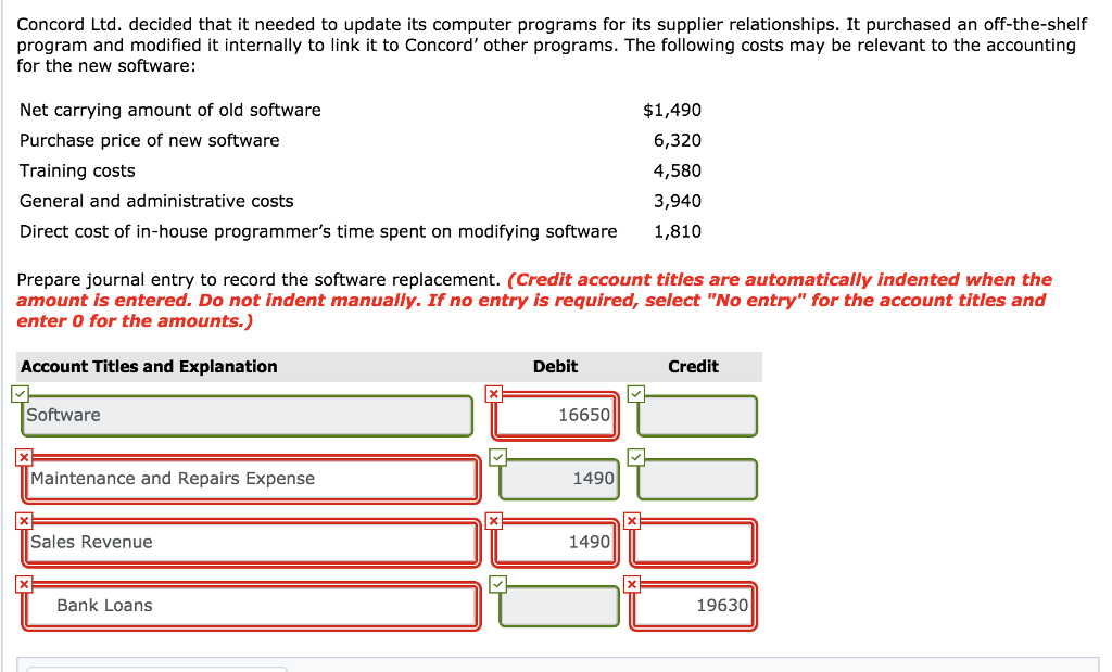  Concord Ltd. decided that it needed to update its computer programs