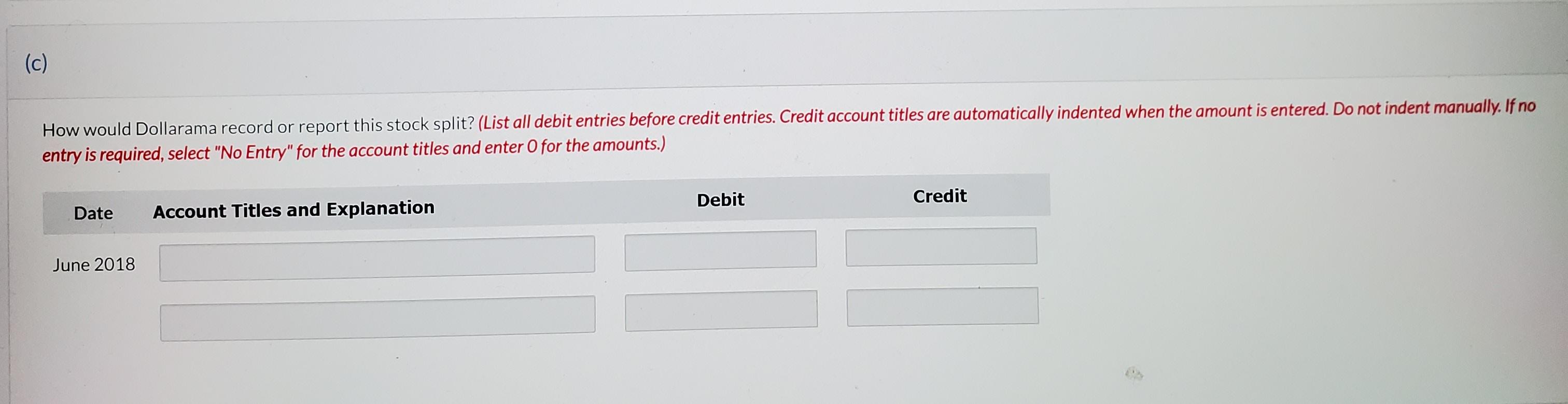 shares did you own after the stock split? Number of Shares (b)