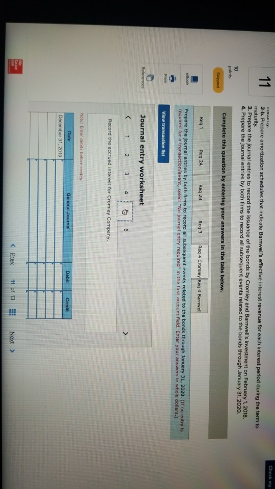 fiscal years of both firms end December 31. (FV of $1, PV
