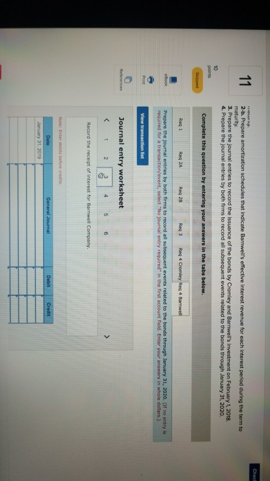 $55 milion. The bonds mature 10 points Skipped Required: 1. Determine the