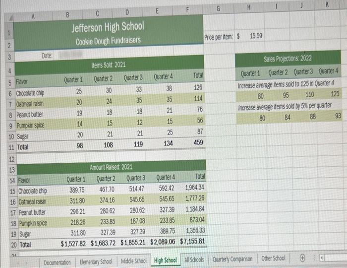 in another workbook. Insert the total as follows: a. Open the file