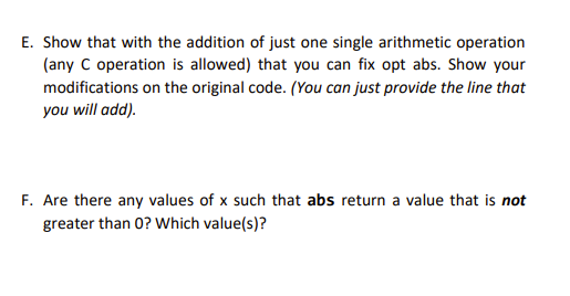 compute integer absolute value: int abs( int x) {{returnx>(sizeof( int )81); int