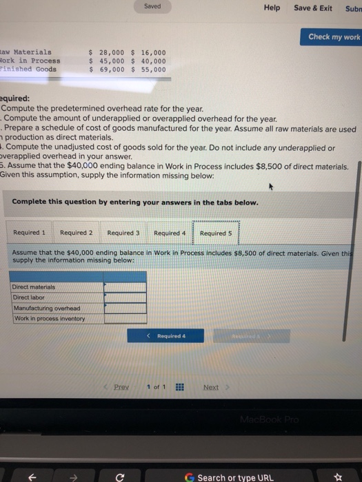company has provided the following data for the just completed year: Purchase