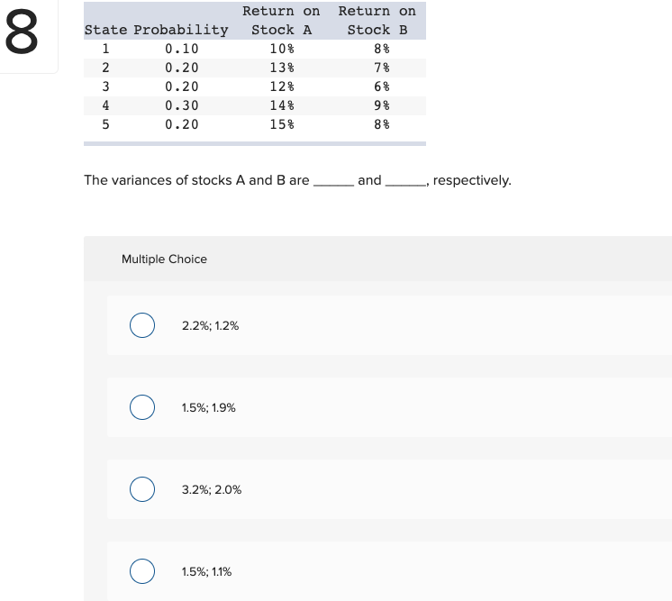 00 State Probability 1 0.10 2 0.20 3 0.20 4 0.30
