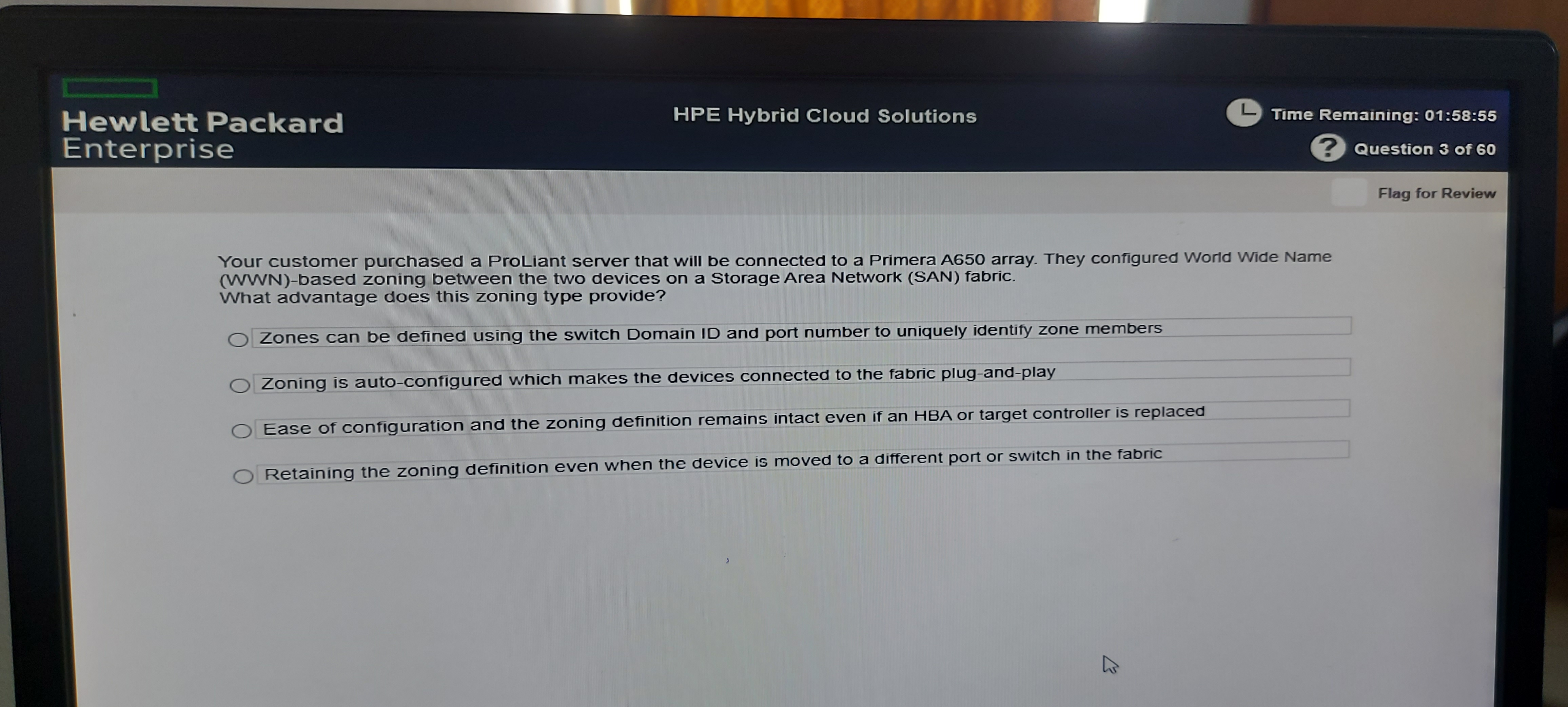  Your customer purchased a ProLiant server that will be connected to