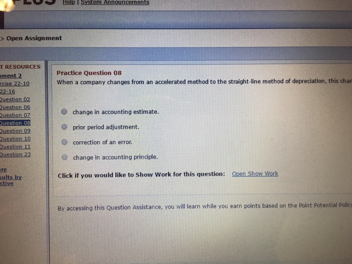 you would like to show work for this question: open show work