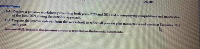 Company sponsors a defined benefit pension plan for its employees. The following