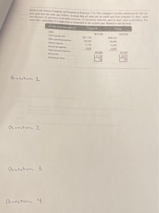 second image. the first image is the reference to excercise 17-6. Thank