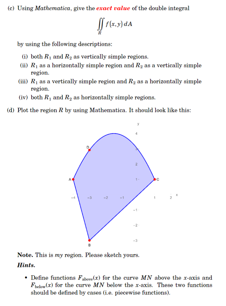 and a function of 2 variables f(x,y). Depending on your lab group,