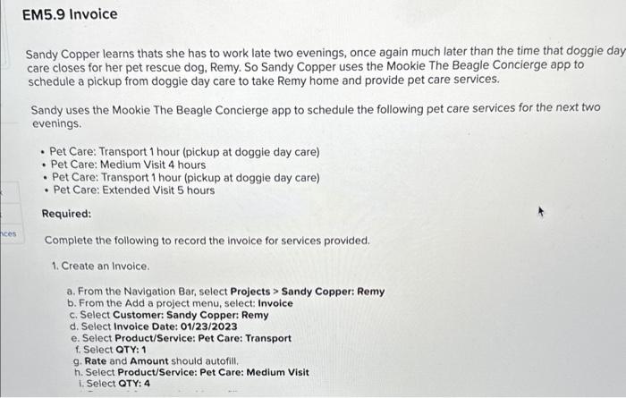  Sandy Copper learns thats she has to work late two evenings,