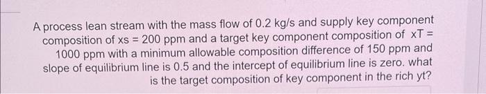  sustaiable and integration A process lean stream with the mass flow