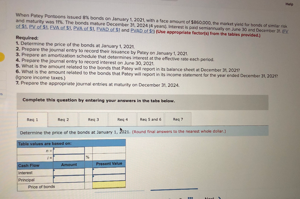NEED ASAP PLEASE. PLEASE SHOW WORK FOR EACH REQUIREMENT AND WHERE THE