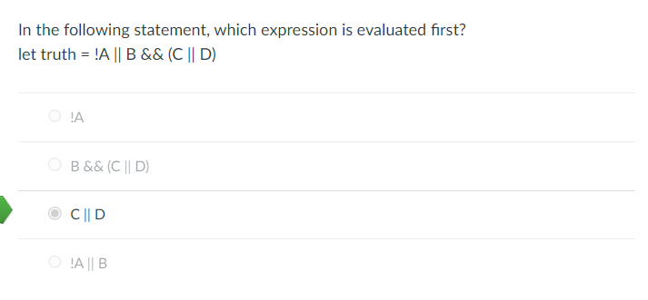 Please explain why the correct answer is 'C||D' in great detail. Please