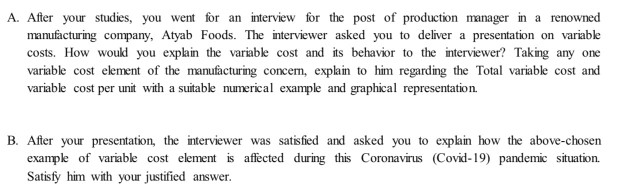  A. After your studies, you went for an interview for the